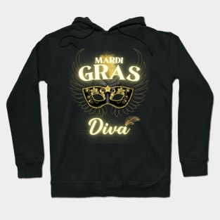 Mardi Gras Diva Masquerade Bead Parade Women Men Kids Hoodie